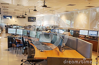 Control room of the Atlas Editorial Stock Photo