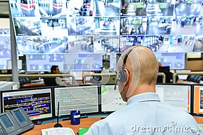 Control Room Editorial Stock Photo