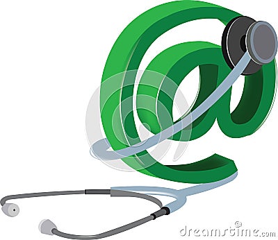 Control stethoscope Vector Illustration