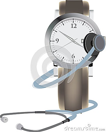 Control stethoscope Vector Illustration