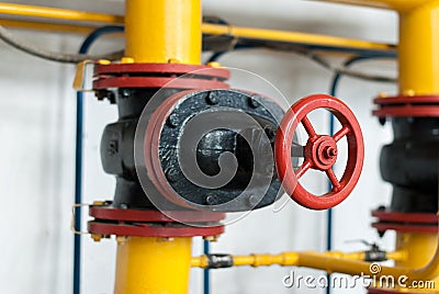 Control valve supplying gas Stock Photo