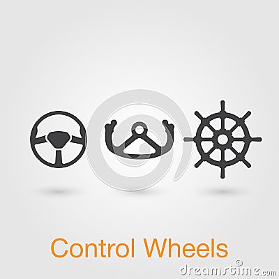 Control wheel icon vector, solid illustration Vector Illustration