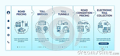 Controlled-access highway onboarding vector template Vector Illustration