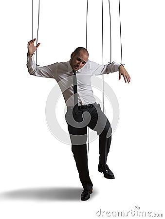 Controlled businessman Stock Photo