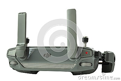 Controller of dji mavic 2 pro on white background Editorial Stock Photo