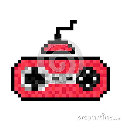 Controller Video Game Play Retro Pixel Art, gamepad, joystick and joypad vector icon Vector Illustration