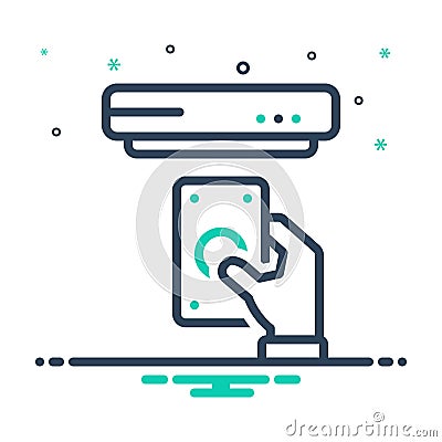 Mix icon for Controlling, restraining and detaining Vector Illustration