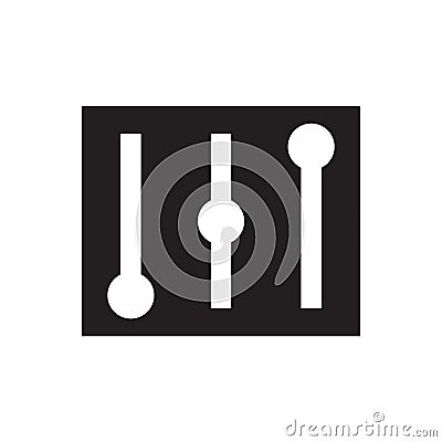 Controls icon vector sign and symbol isolated on white background, Controls logo concept Vector Illustration