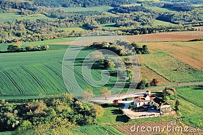 Contryside of France, view of the landscape of Bourgogne, France Stock Photo