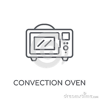 convection oven linear icon. Modern outline convection oven logo Vector Illustration