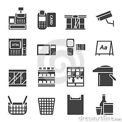 Convenience Store Equipment icon Vector Illustration