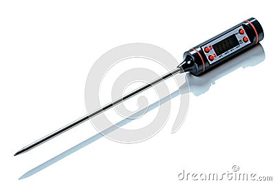 Convenient Digital Food Thermometer Stock Photo