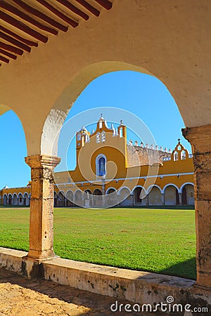Convent of Izamal located east from the city of Merida at the Yucatan Peninsula, Mexico IX Editorial Stock Photo
