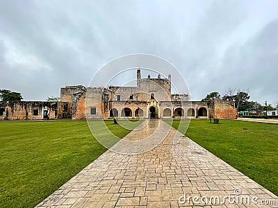 Convent of San Bernardino of Siena - Valladolid, Mexico Stock Photo