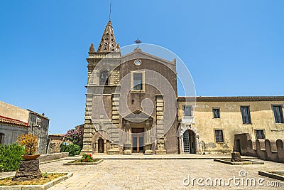 Convent of St. Agostiniano in Forza d'Agro, Sicily Stock Photo