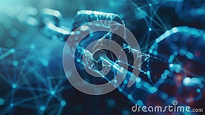 The convergence of blockchain layers creating a unique landscape disrupting traditional financial systems Stock Photo