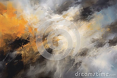 convergence of bold brushstrokes and delicate textures, creating a captivating interplay of strength and subtlety Stock Photo
