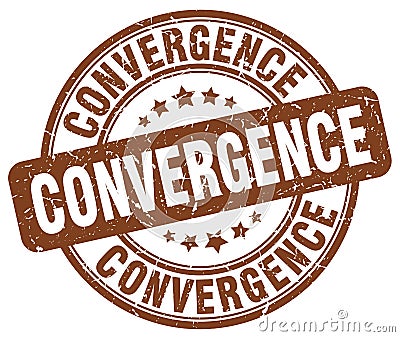 convergence brown stamp Vector Illustration