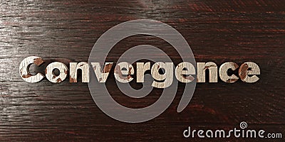 Convergence - grungy wooden headline on Maple - 3D rendered royalty free stock image Stock Photo