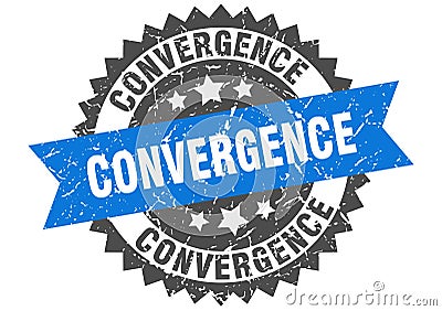 Convergence stamp. convergence grunge round sign. Vector Illustration