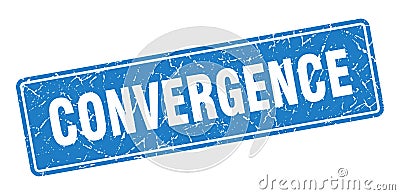 convergence sign. convergence grunge stamp. Vector Illustration