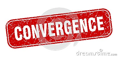 convergence stamp. convergence square grungy isolated sign. Vector Illustration