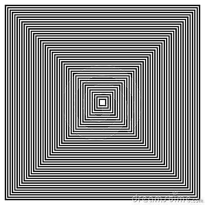 Converging, Radiating Squares Vector Illustration