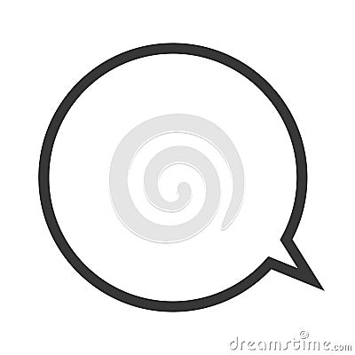 conversation bubble icon Cartoon Illustration