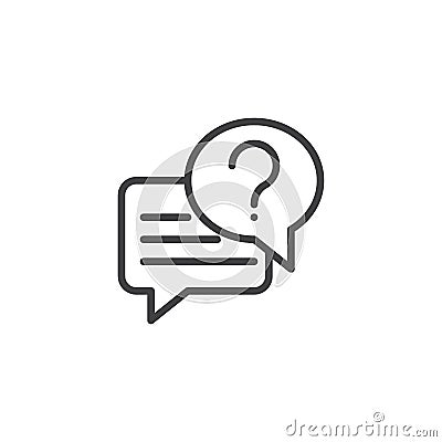 Conversation chat outline icon Vector Illustration