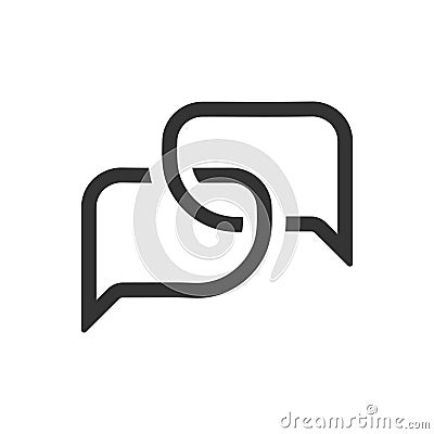 Conversation and Discussion Icon Vector Illustration