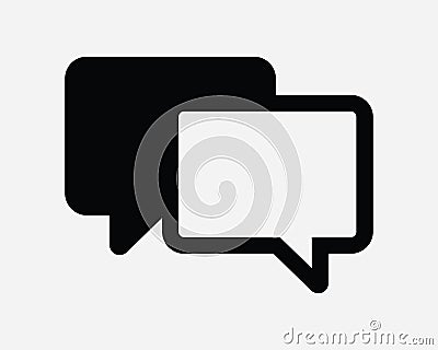Conversation Icon. Chat Box Dialog Dialogue Communication Forum Comment Discussion Text Message Artwork Symbol Sign Vector EPS Vector Illustration