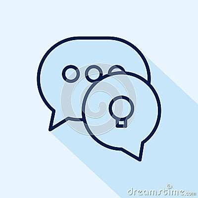 Conversation icon isolated on white background from design thinking collection Stock Photo