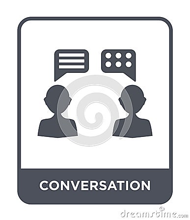 conversation icon in trendy design style. conversation icon isolated on white background. conversation vector icon simple and Vector Illustration