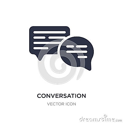 conversation icon on white background. Simple element illustration from Blogger and influencer concept Vector Illustration