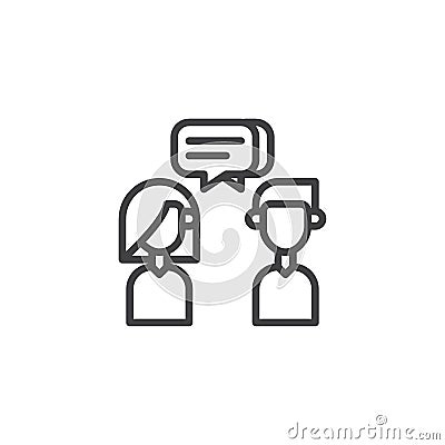 Conversation line icon Vector Illustration