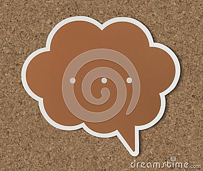 Conversation speech bubble cut out icon Stock Photo