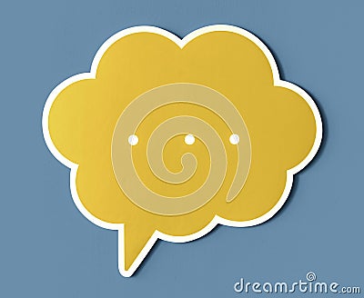 Conversation speech bubble cut out icon Stock Photo