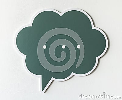 Conversation speech bubble cut out icon Stock Photo