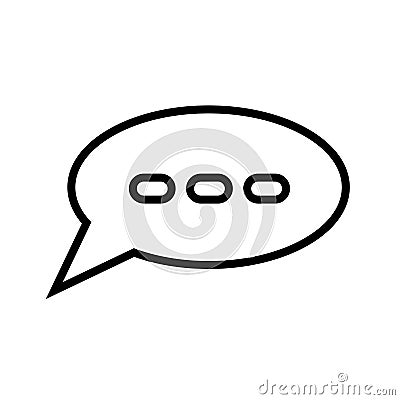 Conversation speech bubbles icon vector sign and symbol isolated on white background, Conversation speech bubbles logo concept Vector Illustration