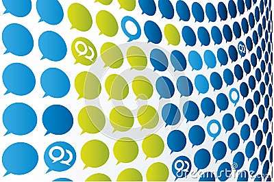 Conversation texture (vector) Stock Photo