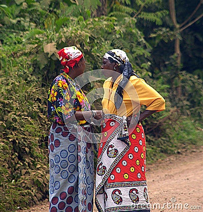 Conversation of two Tanzanian women Editorial Stock Photo