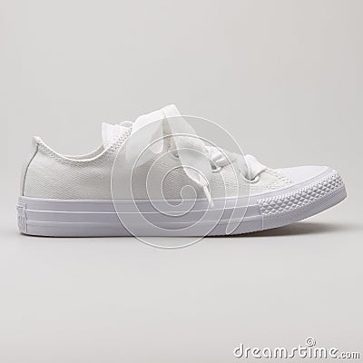 Converse Chuck Taylor All Star Big Eyelets OX white sneaker Editorial Stock Photo