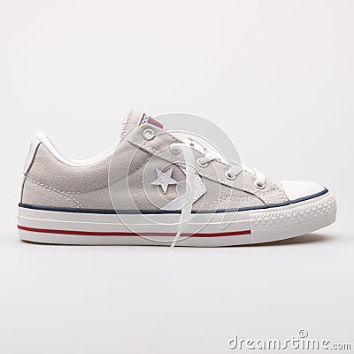 Converse Chuck Taylor All Star Player OX cloud grey sneaker Editorial Stock Photo