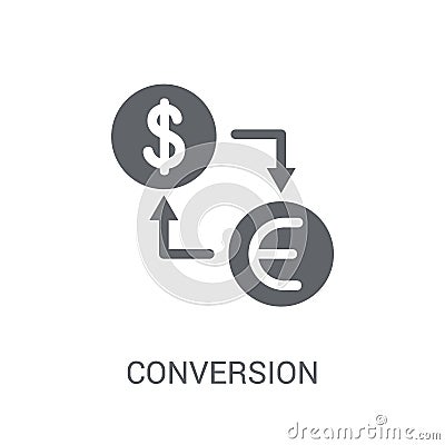 Conversion icon. Trendy Conversion logo concept on white background from Technology collection Vector Illustration