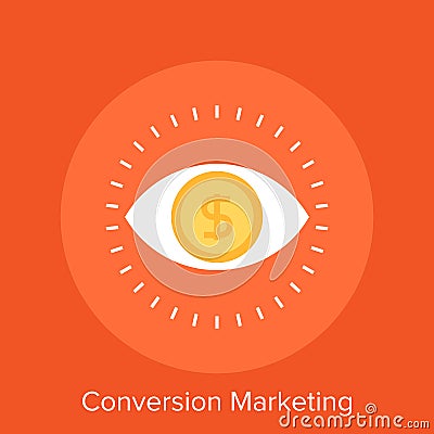 Conversion Marketing Vector Illustration