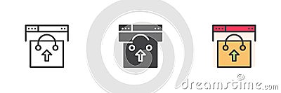 Conversion Rate Optimization different style icon set Vector Illustration