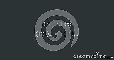 Convert binary to decimal value - graphic design Stock Photo