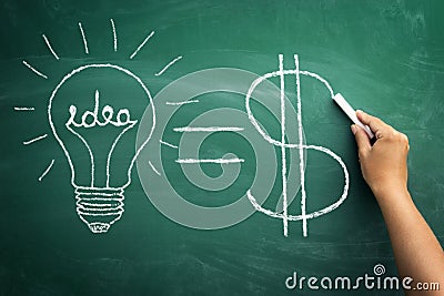 Convert ideas into cash Stock Photo