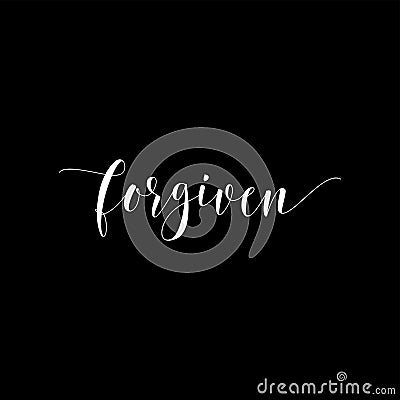 Forgiven Christian T shirt Design Vector Vector Illustration