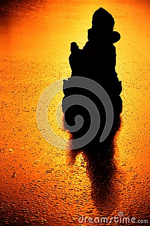 Silhouette Ganesha Hindu God Stock Photo